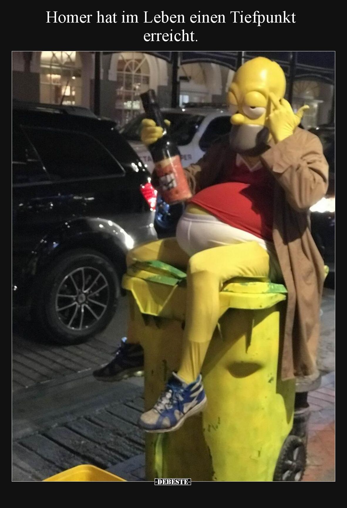 Homer hat im Leben einen Tiefpunkt erreicht.