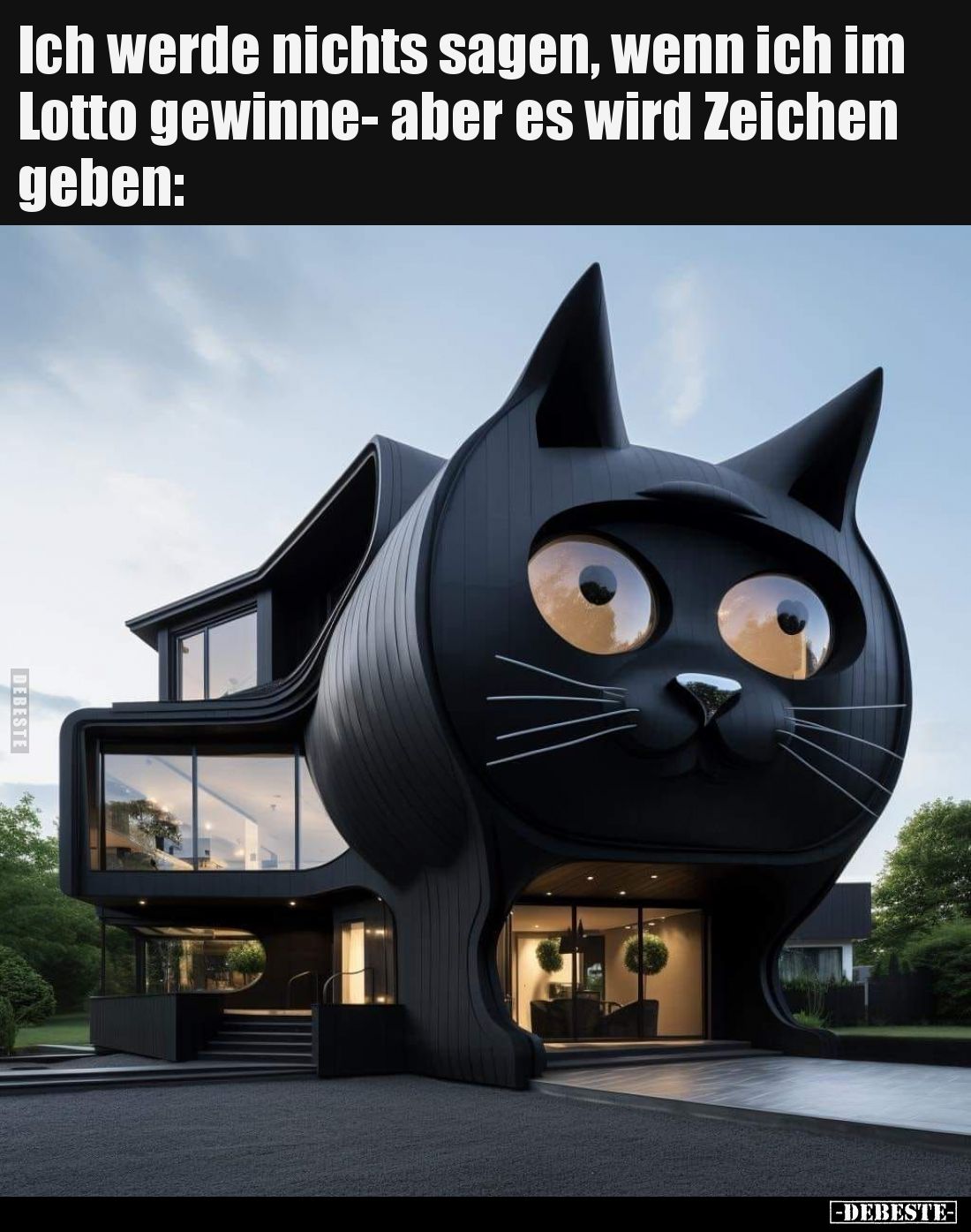 Ich werde nichts sagen, wenn ich im Lotto gewinne- aber es wird Zeichen geben: