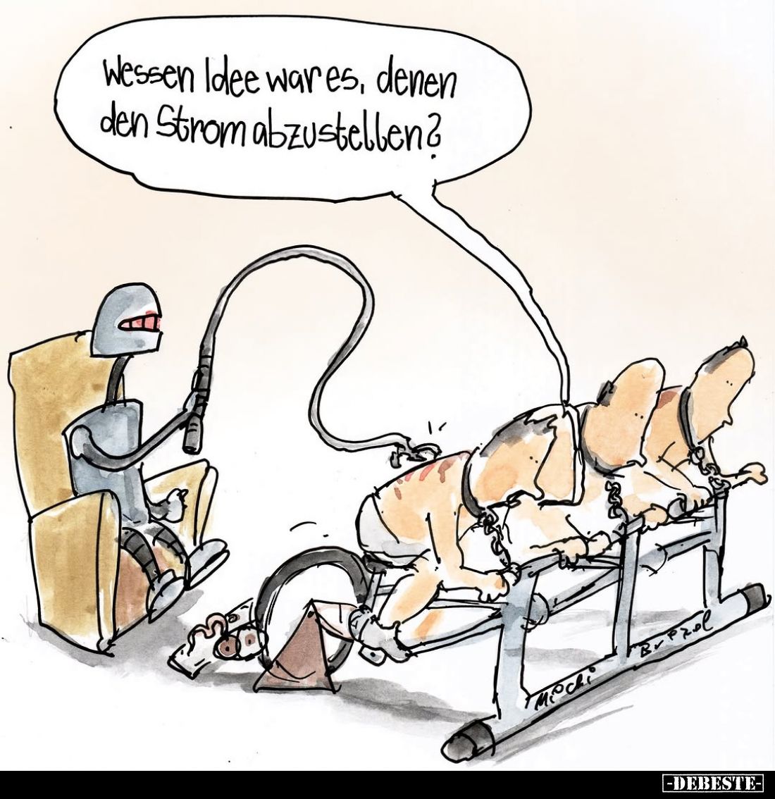 Wessen Idee war es, denen den Strom abzustellen?