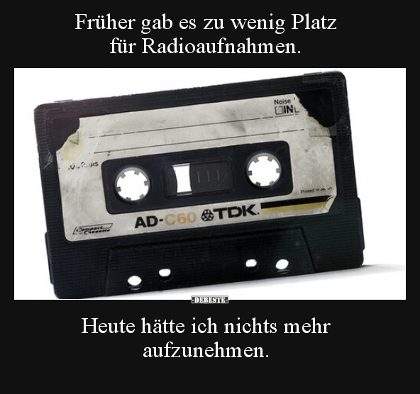 Früher gab es zu wenig Platz für Radioaufnahmen... - Lustige Bilder | DEBESTE.de