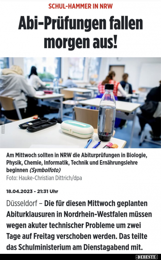 Abi-Prüfungen fallen morgen aus!.. - Lustige Bilder | DEBESTE.de