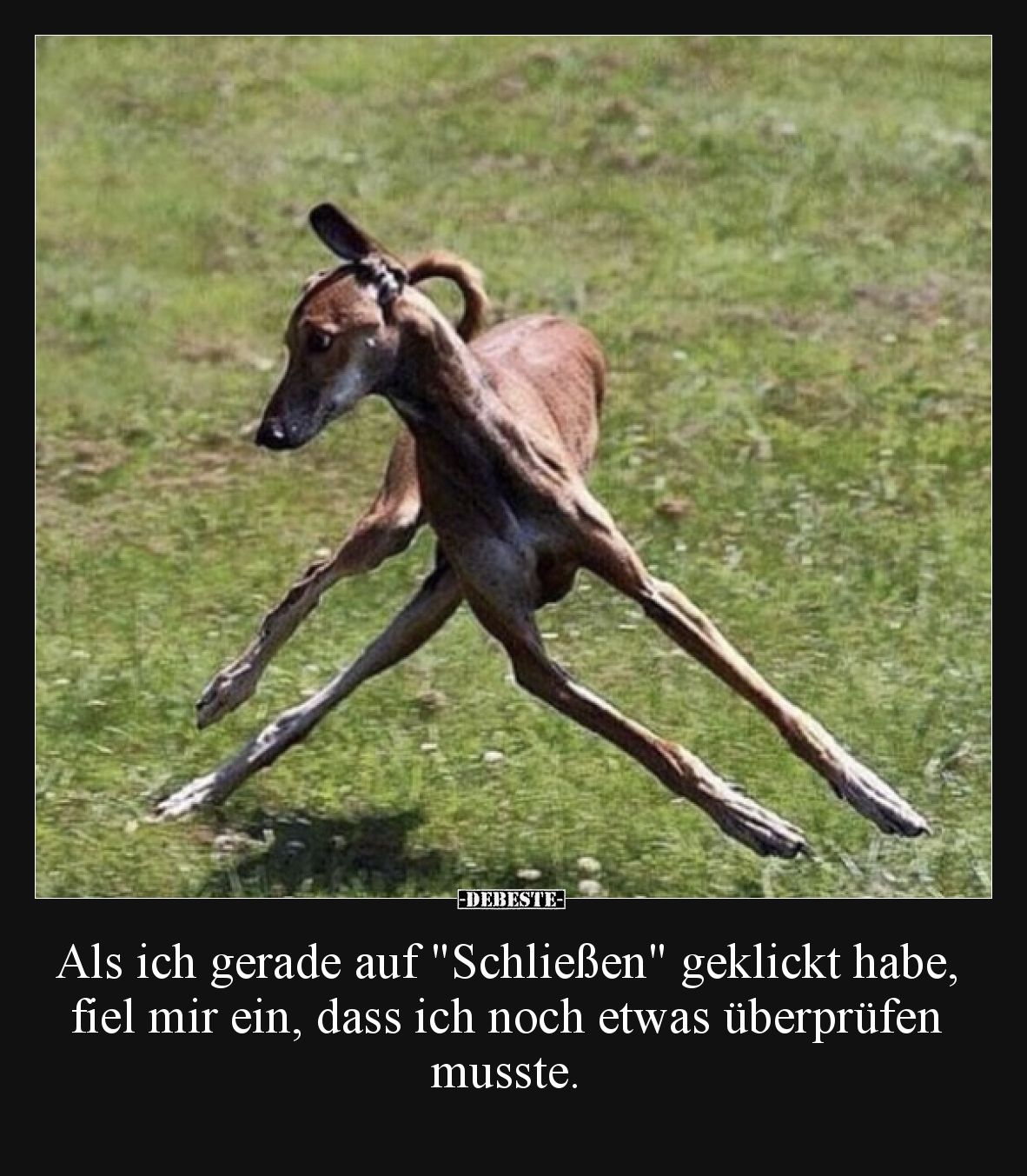 Als ich gerade auf "Schließen" geklickt habe, fiel mir ein, dass ich noch etwas überprüfen musste.