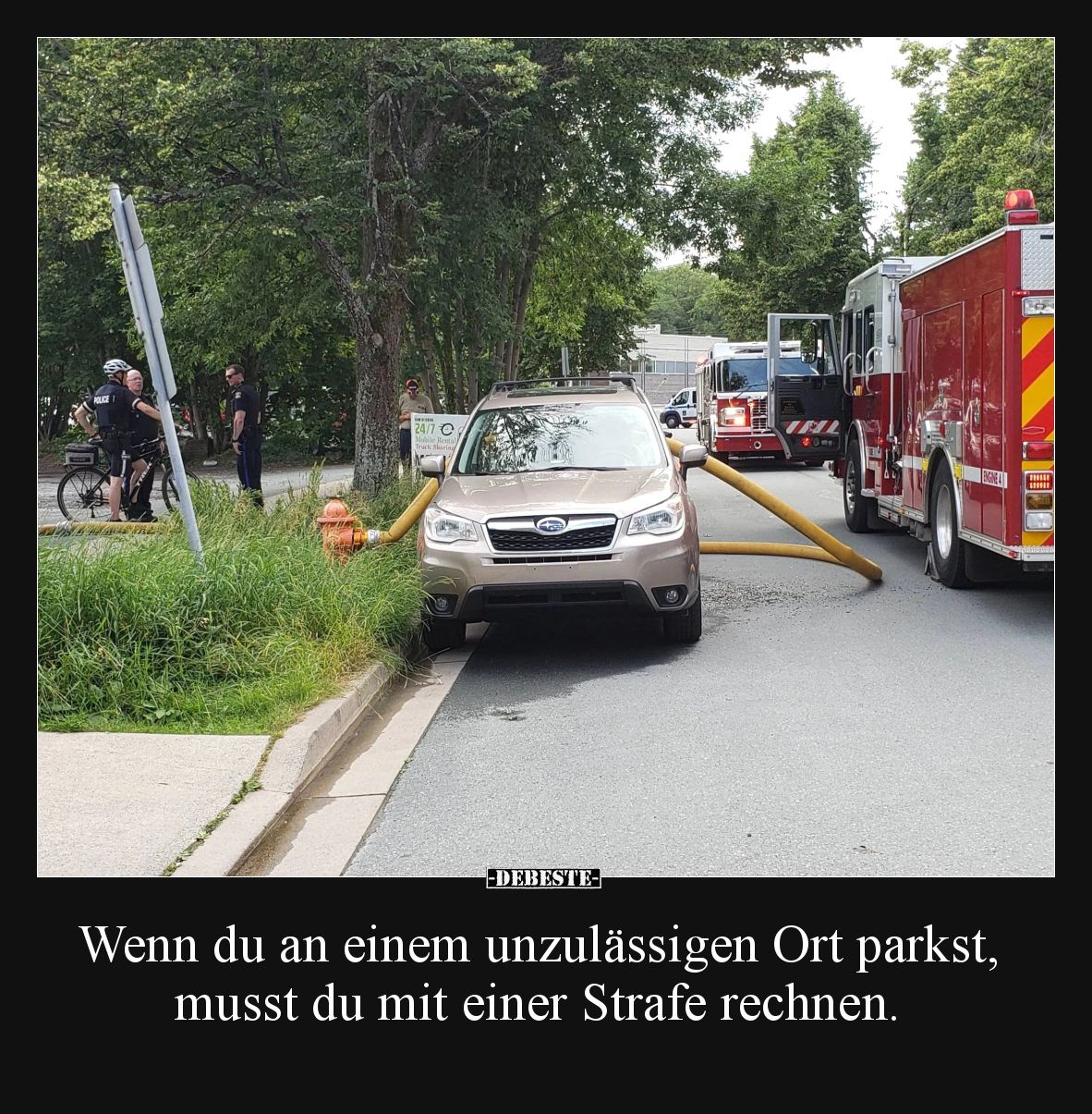 Wenn du an einem unzulässigen Ort parkst, musst du mit einer Strafe rechnen.