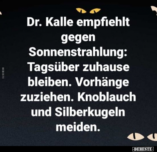 Dr. Kalle empfiehlt gegen Sonnenstrahlung.. - Lustige Bilder | DEBESTE.de