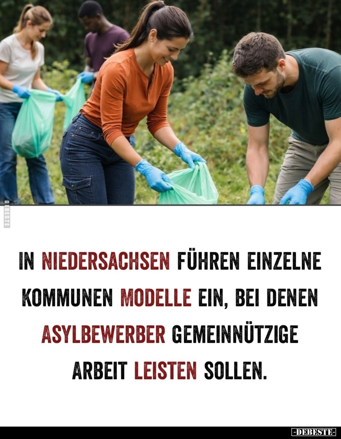 In Niedersachsen führen einzelne Kommunen Modelle ein, bei denen Asylbewerber gemeinnützige Arbeit leisten sollen.
