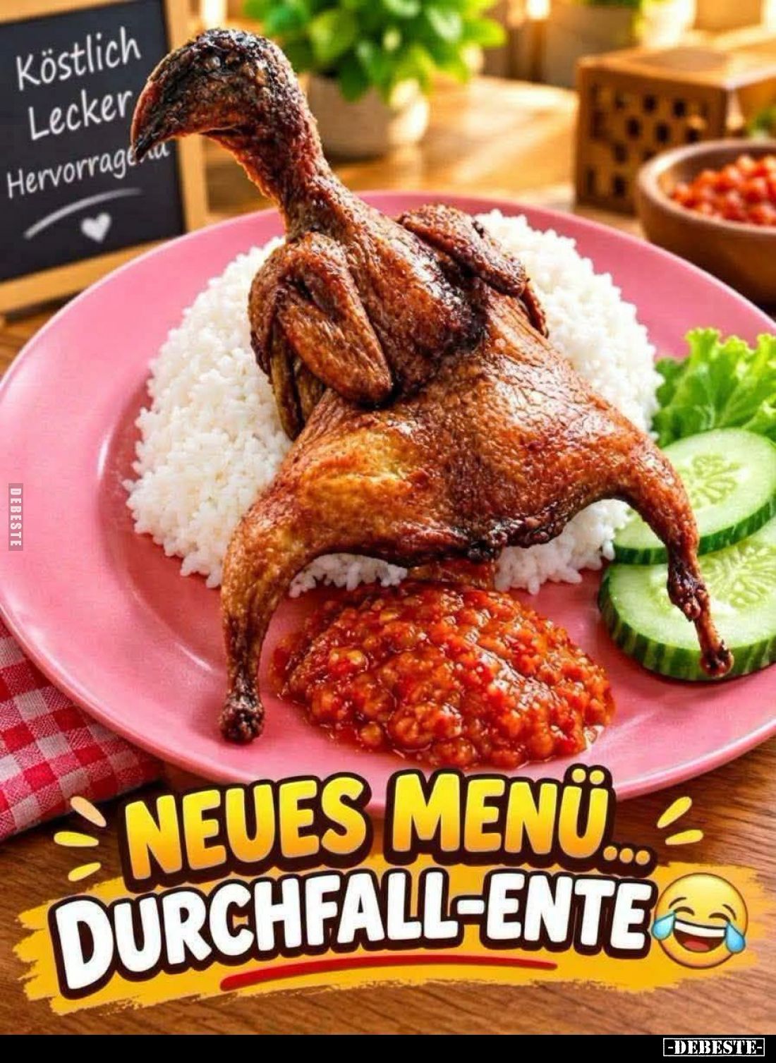 Neues Menü...
Durchfall-Ente