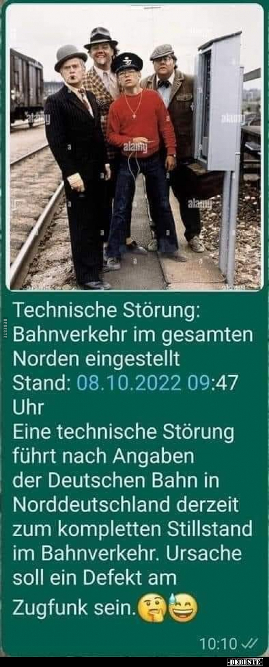 Technische Störung: Bahnverkehr im gesamten Norden.. - Lustige Bilder | DEBESTE.de