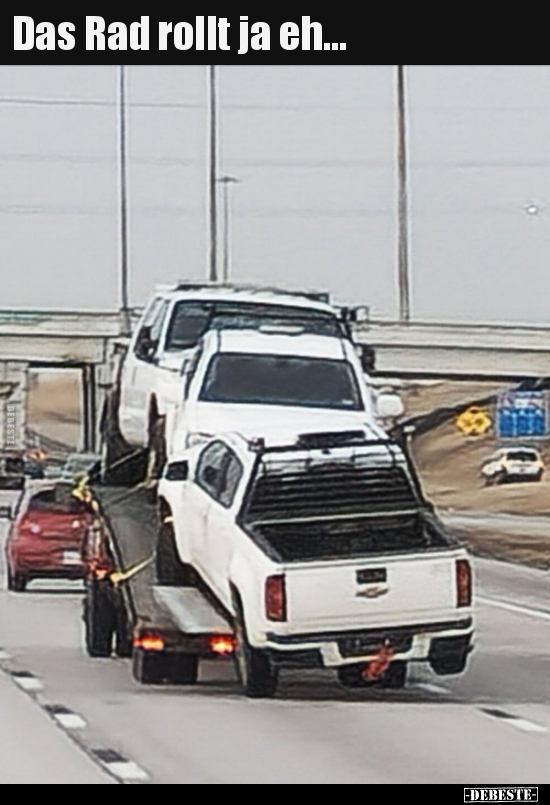 Das Rad rollt ja eh...