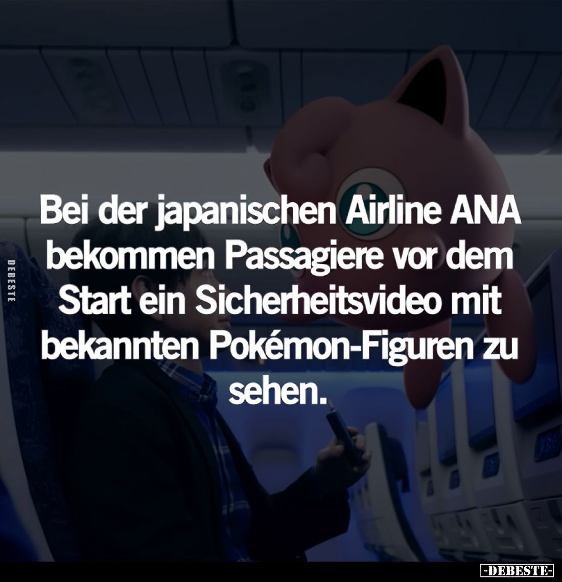 Bei der japanischen Airline ANA bekommen Passagiere vor dem Start ein Sicherheitsvideo mit bekannten Pokémon-Figuren zu sehen...