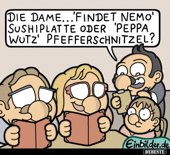 Die Dame...'Findet Nemo' Sushiplatte oder 'Peppa Wutz'.. - Lustige Bilder | DEBESTE.de