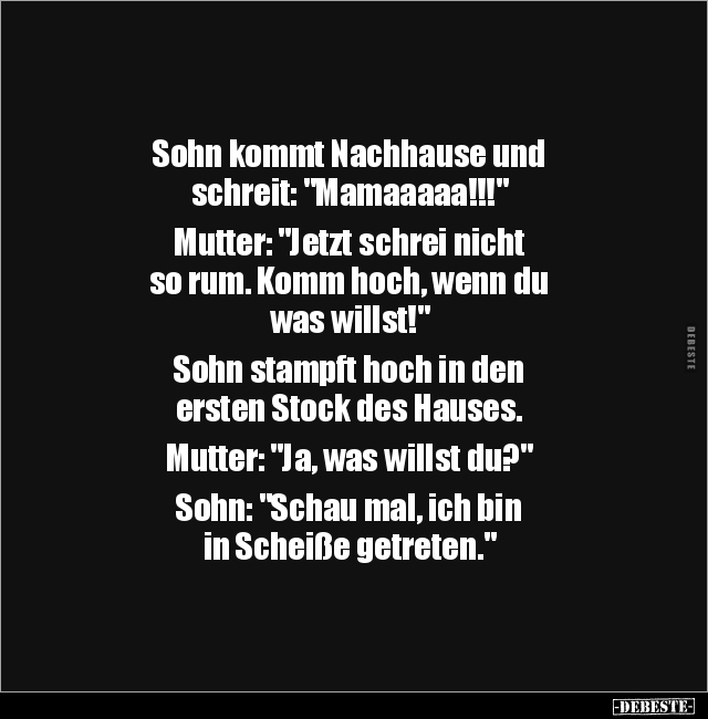 Sohn, Mutter, Wenn