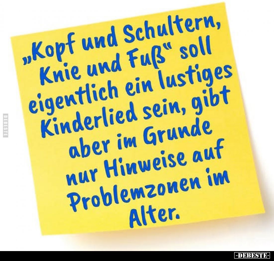 „Kopf und Schultern, Knie und Fuß" soll eigentlich ein lustiges Kinderlied sein, gibt aber im Grunde nur Hinweise auf Pr...