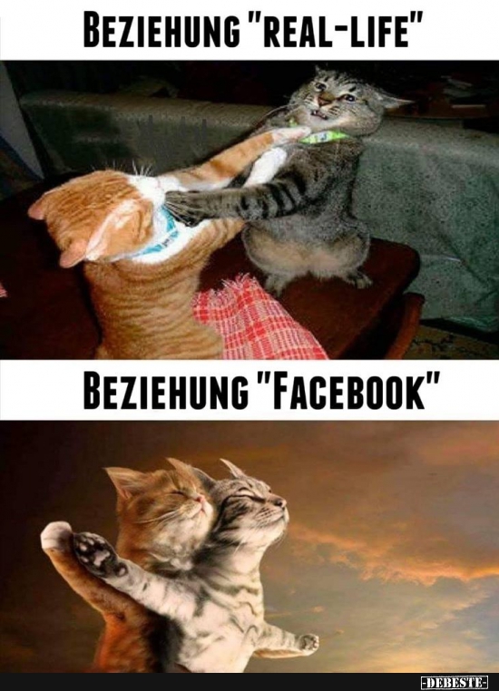 Beziehung "Real-Life" / Beziehung "Facebook" - Lustige Bilder | DEBESTE.de