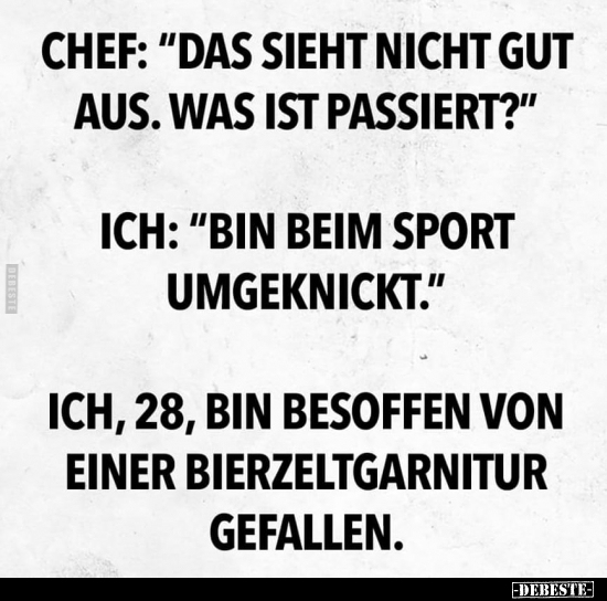 Chef: "Das sieht nicht gut aus. Was ist passiert?".. - Lustige Bilder | DEBESTE.de