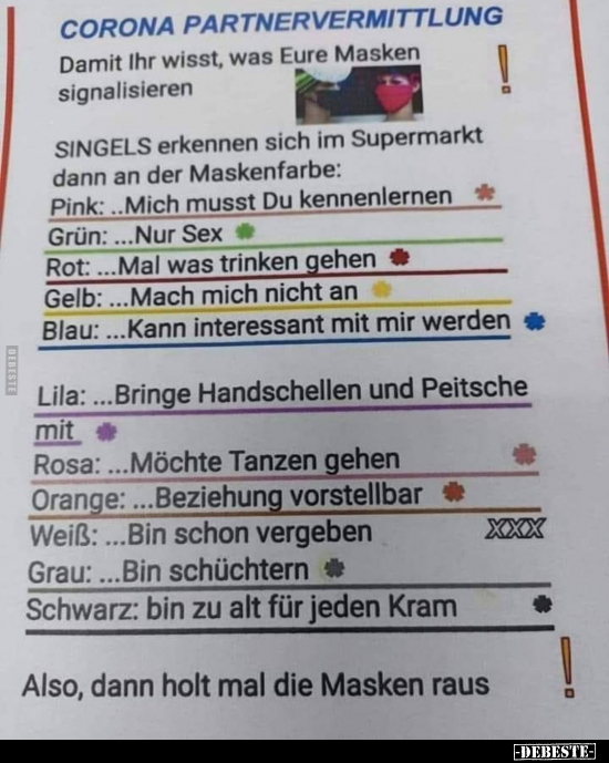 CORONA PARTNERVERMITTLUNG.. - Lustige Bilder | DEBESTE.de