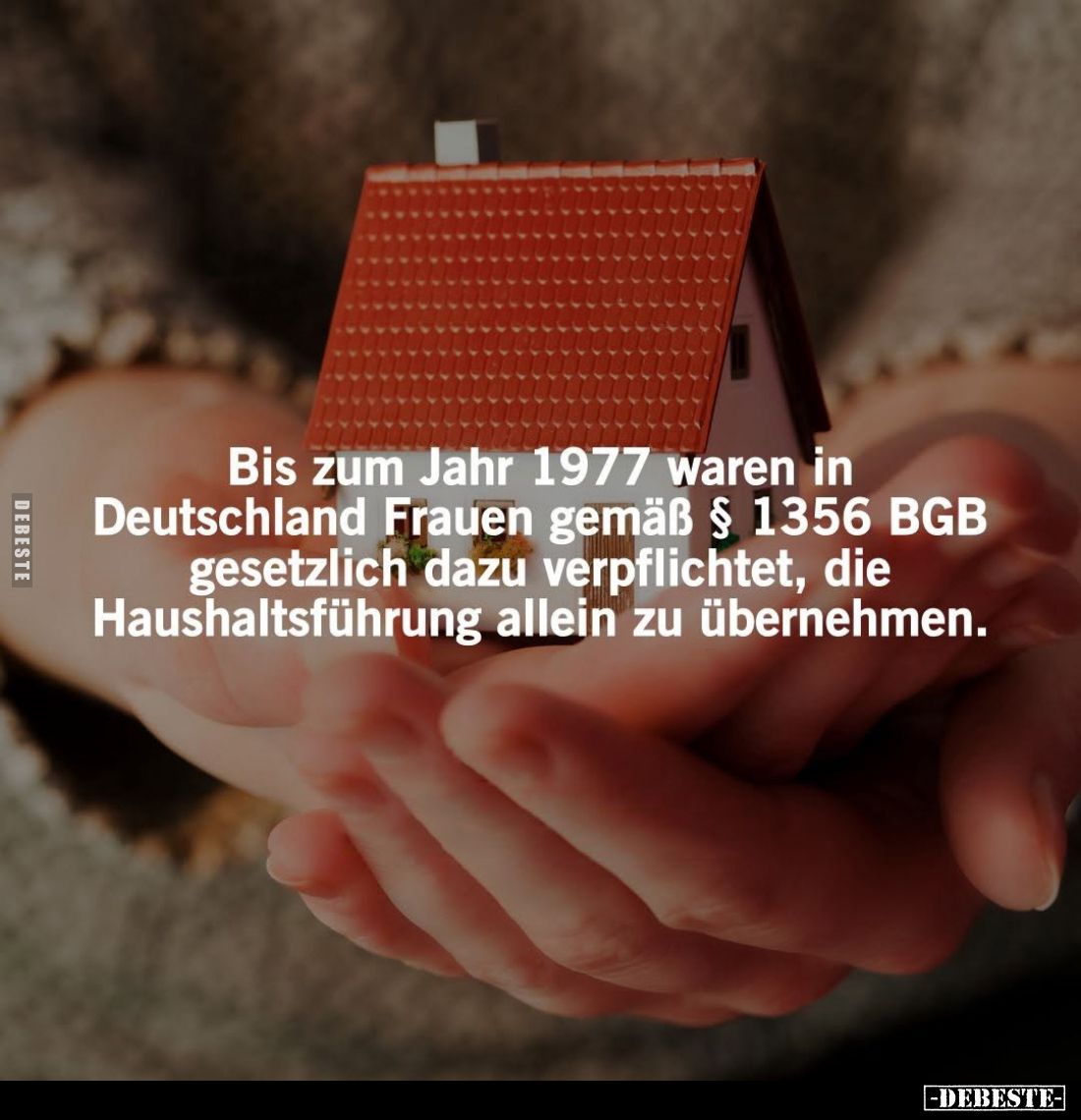 Bis zum Jahr 1977 waren in Deutschland Frauen gemäß § 1356 BGB gesetzlich dazu verpflichtet, die Haushaltsführung allein zu ü...