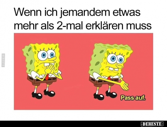 Wenn ich jemandem etwas mehr als 2-mal erklären muss