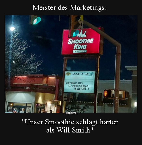 Meister des Marketings: "Unser Smoothie schlägt härter als.." - Lustige Bilder | DEBESTE.de
