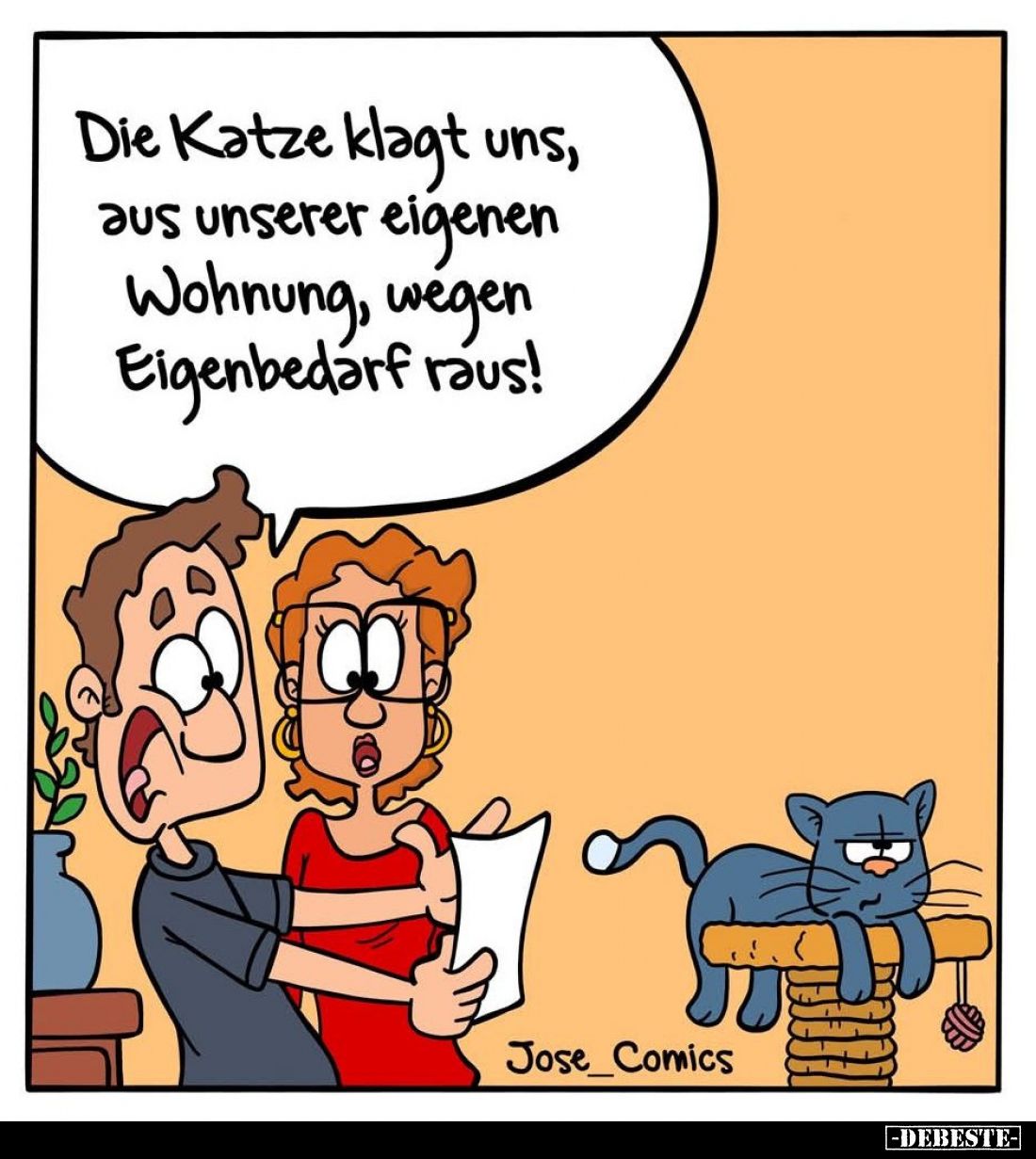 Die Katze klagt uns, aus unserer eigenen Wohnung, wegen.. - Lustige Bilder | DEBESTE.de