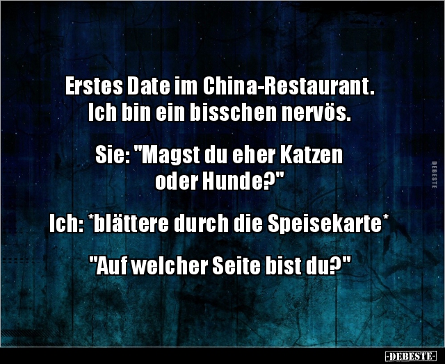 Erstes Date im China-Restaurant.. - Lustige Bilder | DEBESTE.de