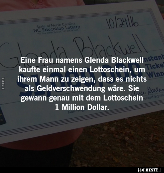 Eine Frau namens Glenda Blackwell.. - Lustige Bilder | DEBESTE.de