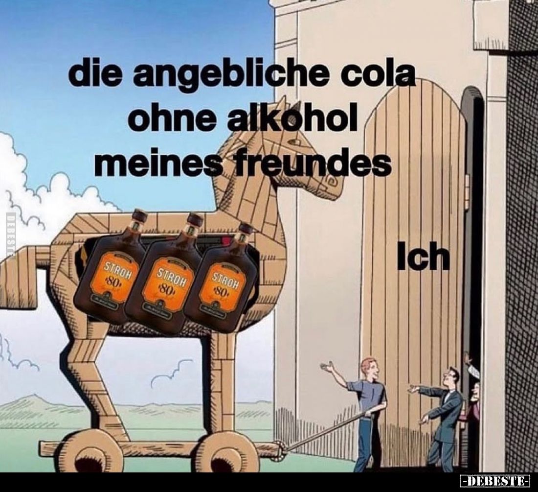 Ich und die angebliche Cola ohne Alkohol meines Freundes.