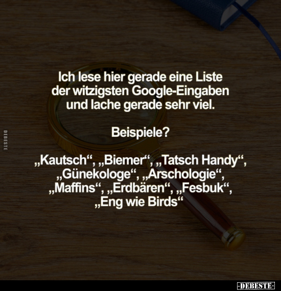 Ich lese hier gerade eine Liste... - Lustige Bilder | DEBESTE.de