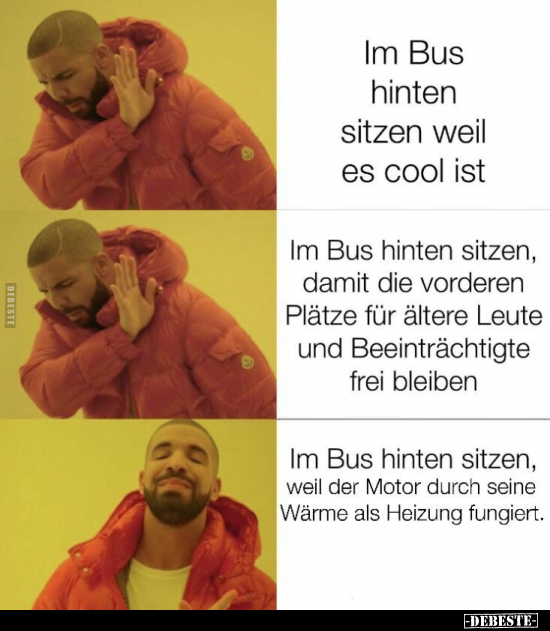 Im Bus hinten sitzen weil es cool ist.. - Lustige Bilder | DEBESTE.de