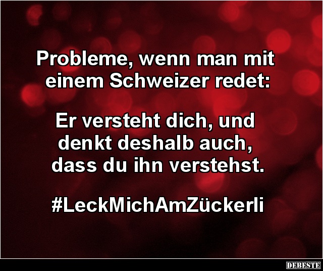 Probleme, wenn man mit einem Schweizer redet.. - Lustige Bilder | DEBESTE.de