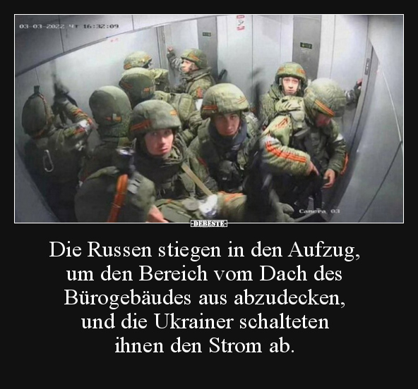 Die Russen stiegen in den Aufzug, um den Bereich vom Dach.. - Lustige Bilder | DEBESTE.de