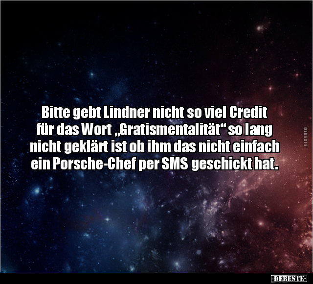Bitte gebt Lindner nicht so viel Credit für das Wort.. - Lustige Bilder | DEBESTE.de