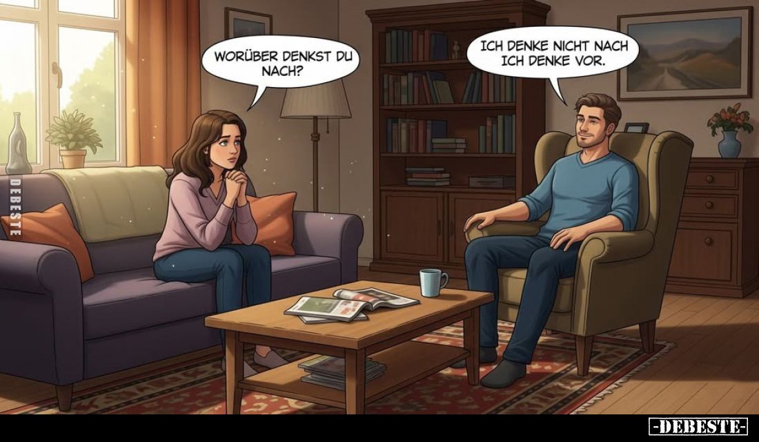 Worüber denkst du nach? -
Ich denke nicht nach ich denke vor.