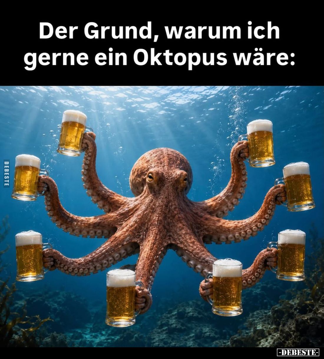 Der Grund, warum ich gerne ein Oktopus wäre: