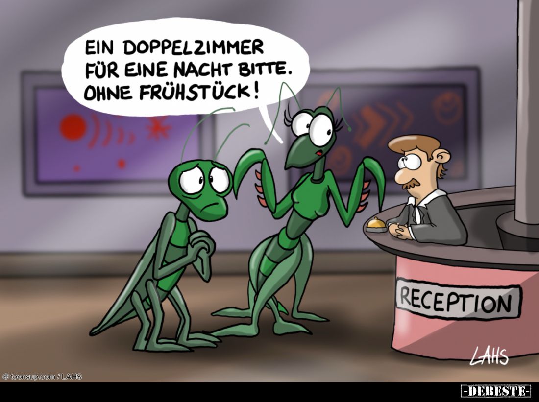 Ein Doppelzimmer für eine Nacht bitte. Ohne Frühstück!