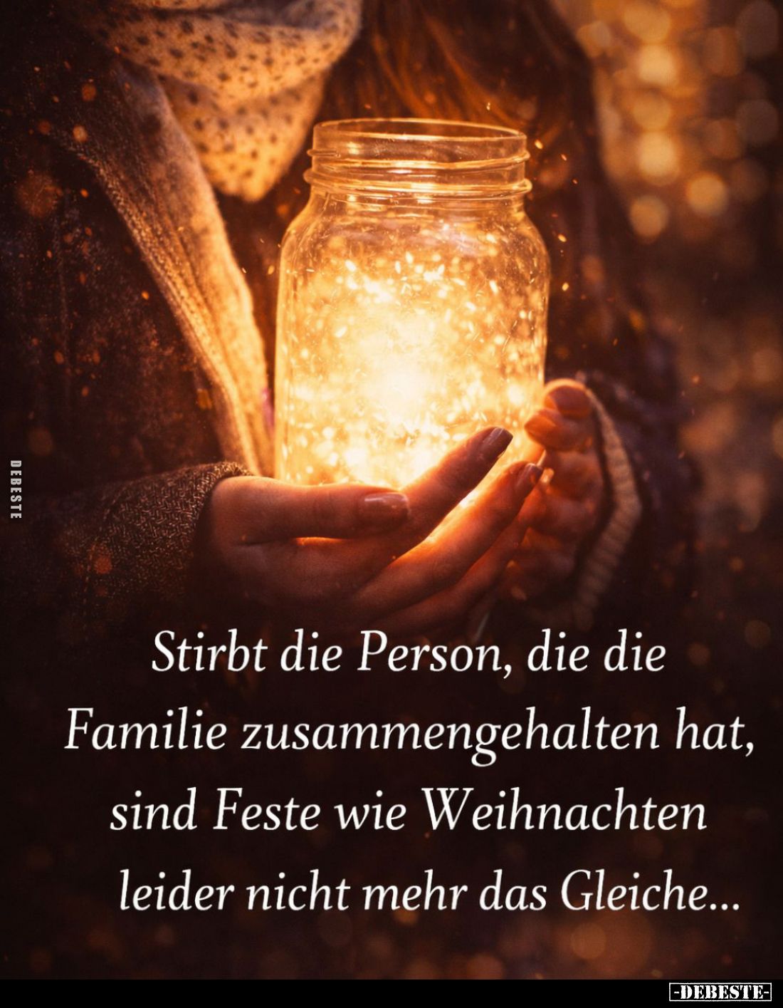 Stirbt die Person, die die Familie zusammengehalten hat, sind Feste wie Weihnachten leider nicht mehr das Gleiche...