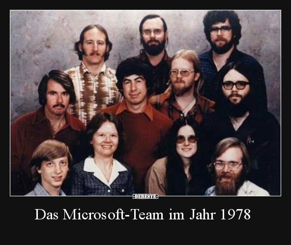 Das Microsoft-Team im Jahr 1978
