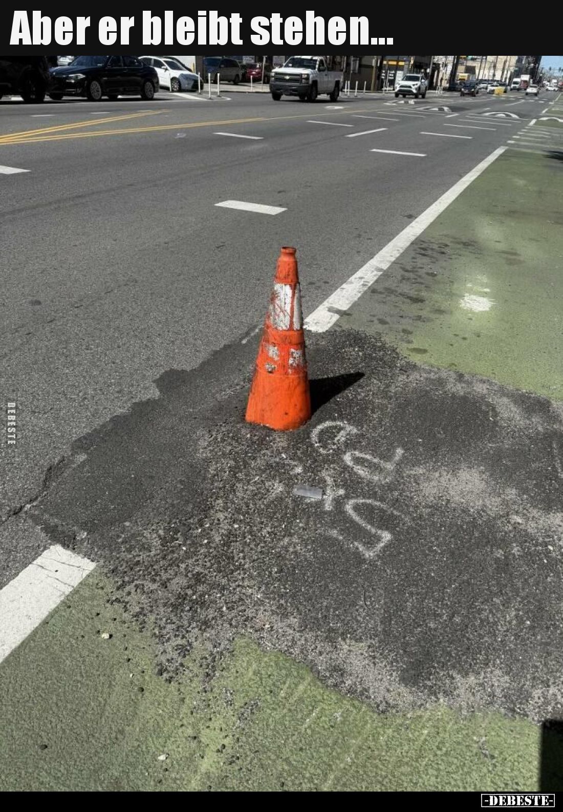 Aber er bleibt stehen...