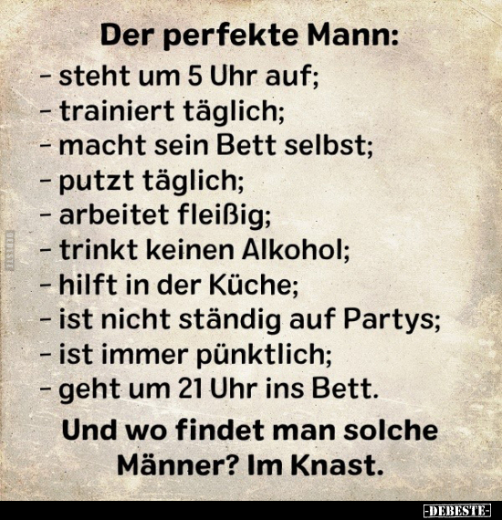 Der perfekte Mann.. - Lustige Bilder | DEBESTE.de