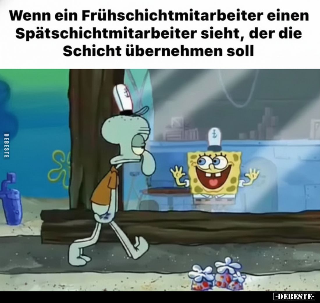 Wenn ein Frühschichtmitarbeiter einen.. - Lustige Bilder | DEBESTE.de