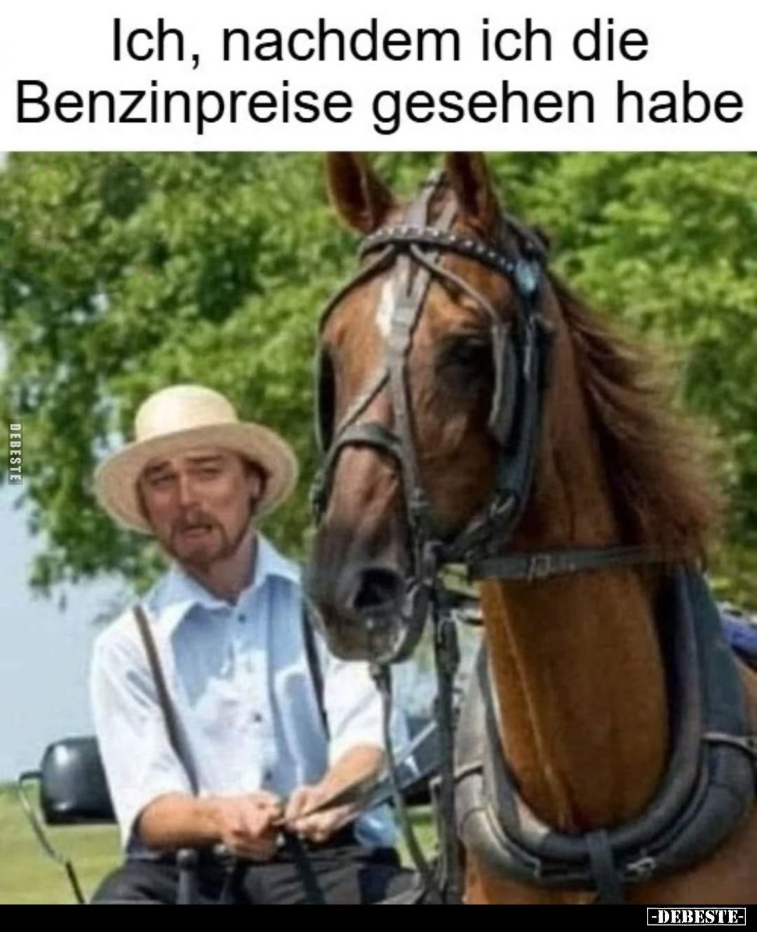 Ich, nachdem ich die Benzinpreise gesehen habe