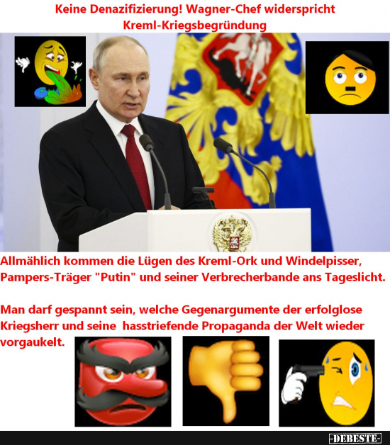 Putin und der Zusammenbruch des ruissischen Lügengebäude - Lustige Bilder | DEBESTE.de