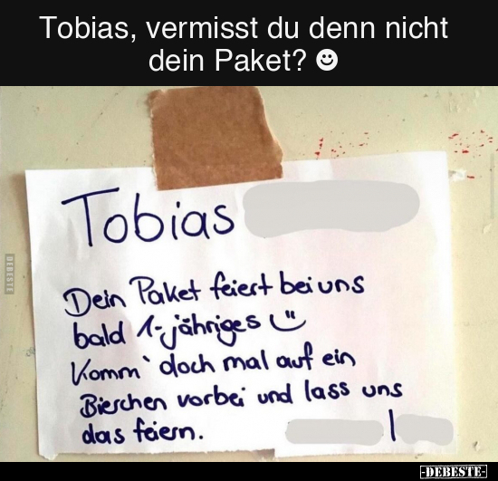 Tobias, Paket