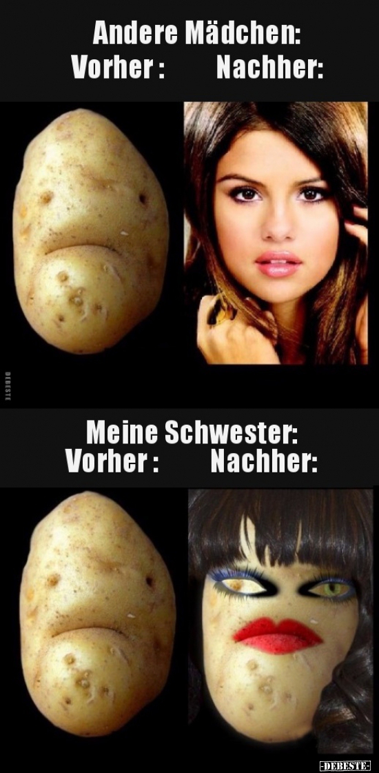 Andere Mädchen: Vorher/Nachher... - Lustige Bilder | DEBESTE.de