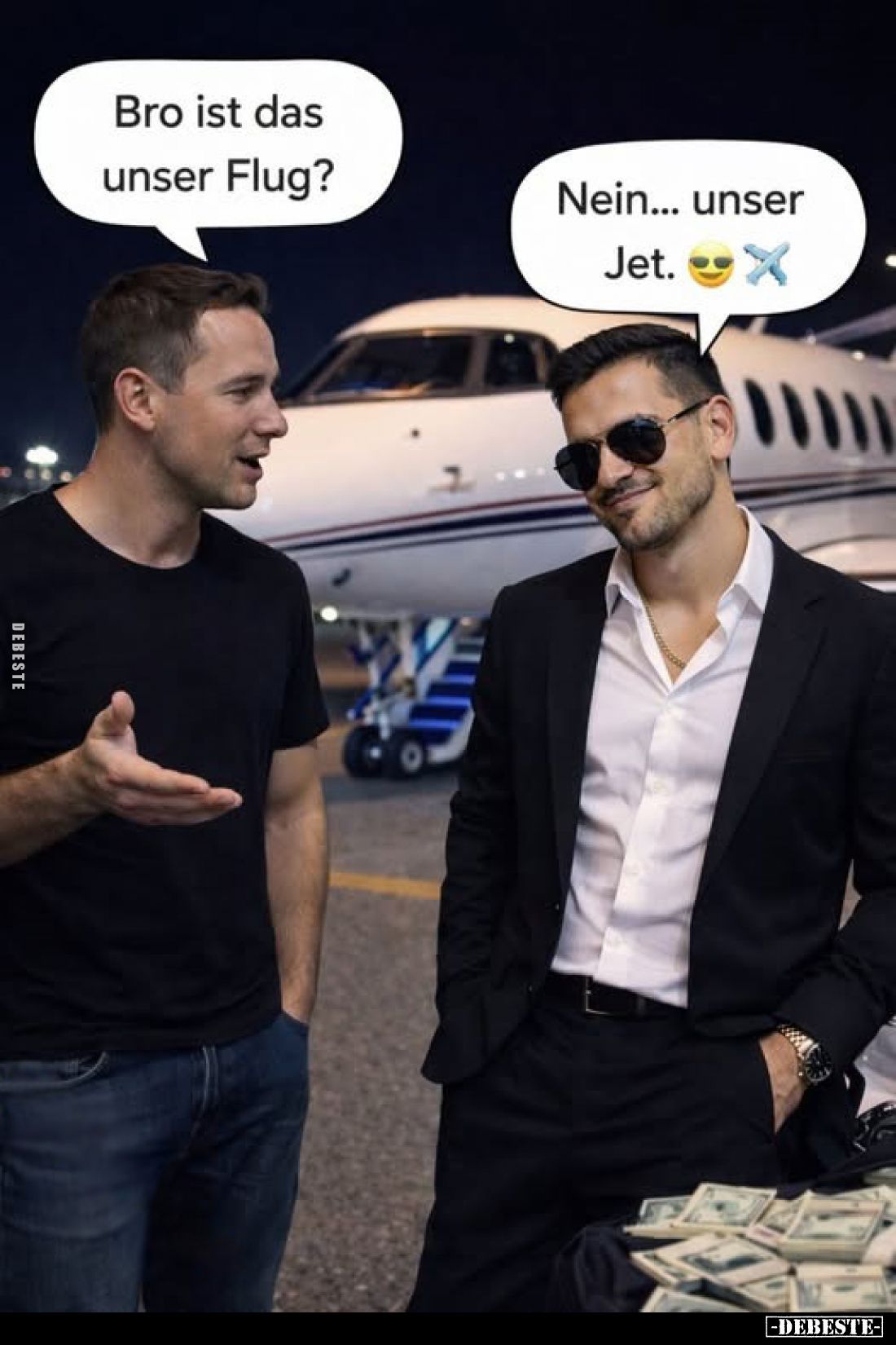 Bro ist das unser Flug? Nein... unser Jet.. - Lustige Bilder | DEBESTE.de