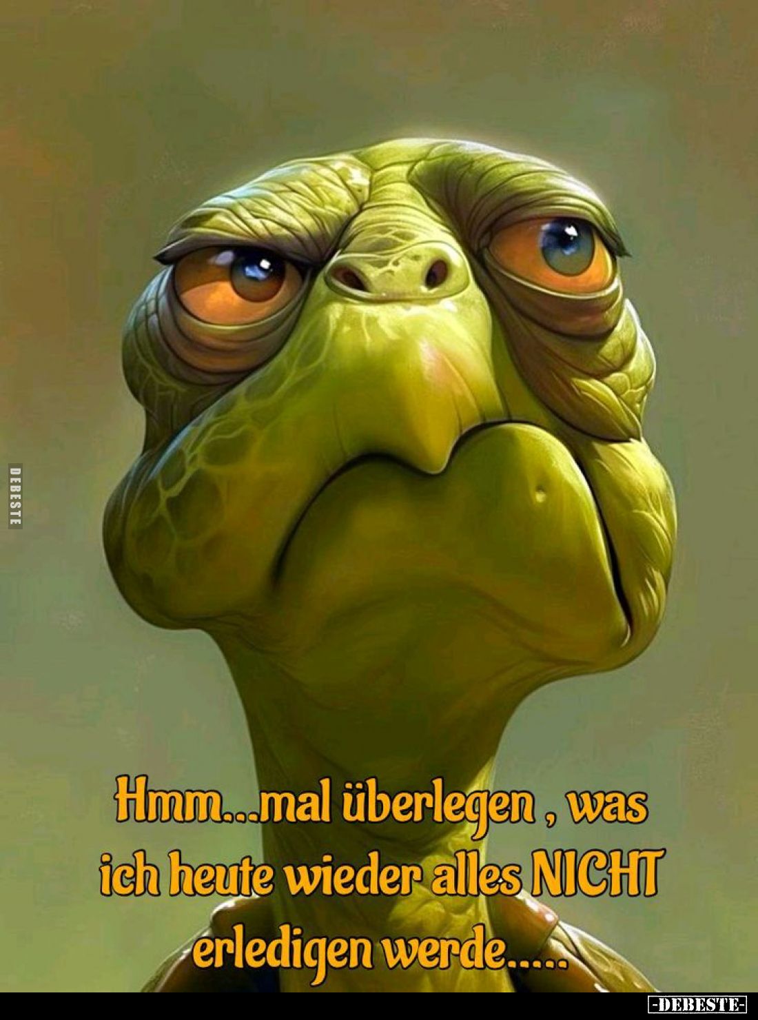 Hmm... Mal überlegen, was ich heute wieder alles NICHT erledigen werde....