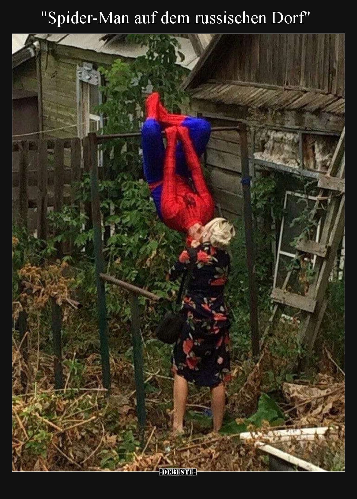 Spider-Man auf dem russischen Dorf