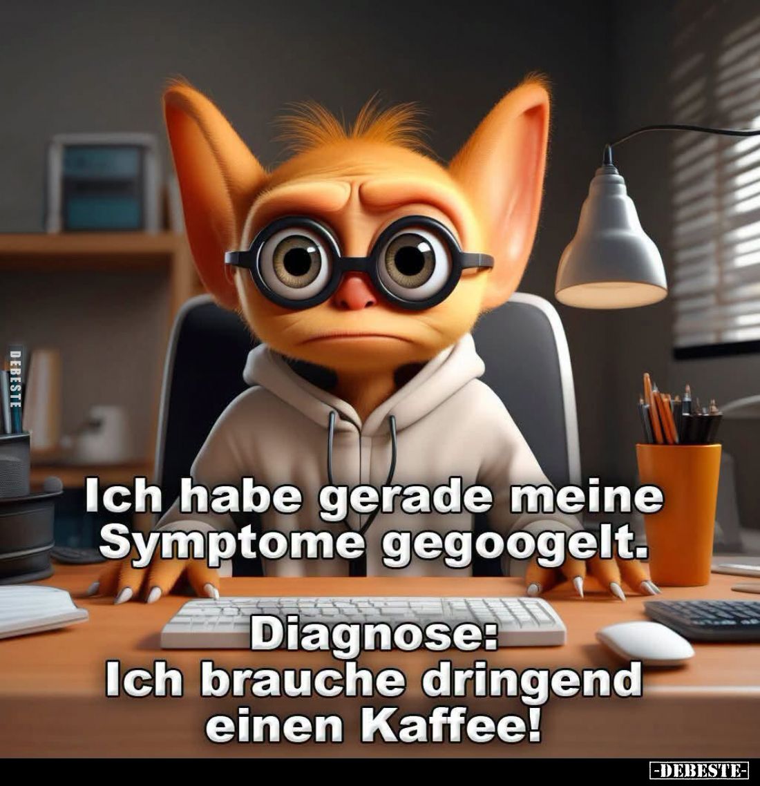Ich habe gerade meine Symptome gegoogelt. -
Diagnose: Ich brauche dringend einen Kaffee!