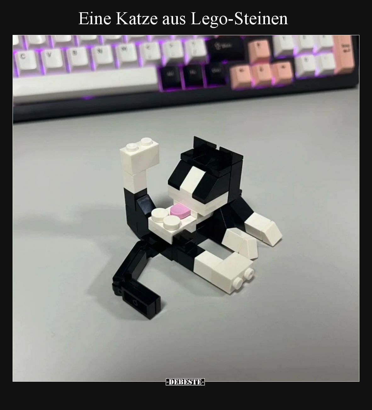 Eine Katze aus Lego-Steinen