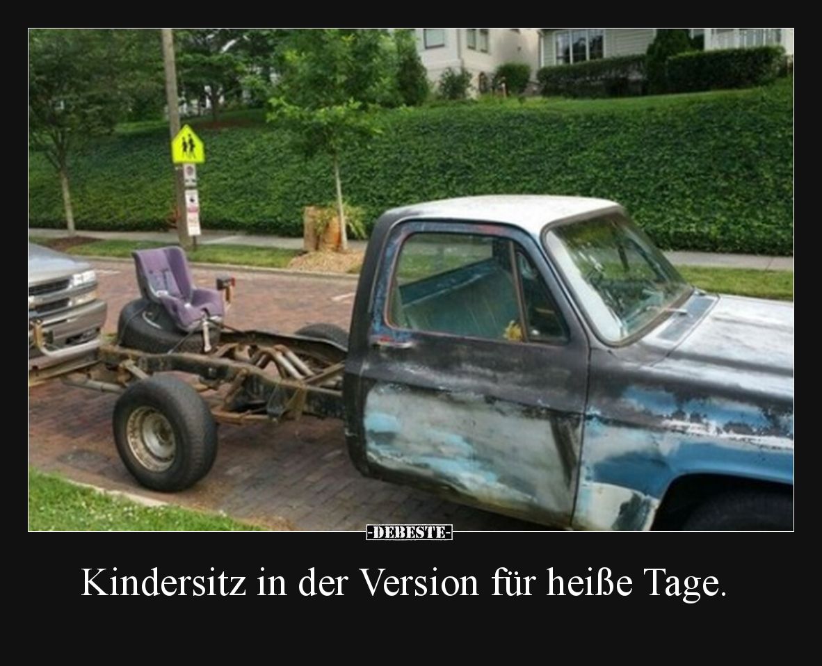 Kindersitz in der Version für heiße Tage.