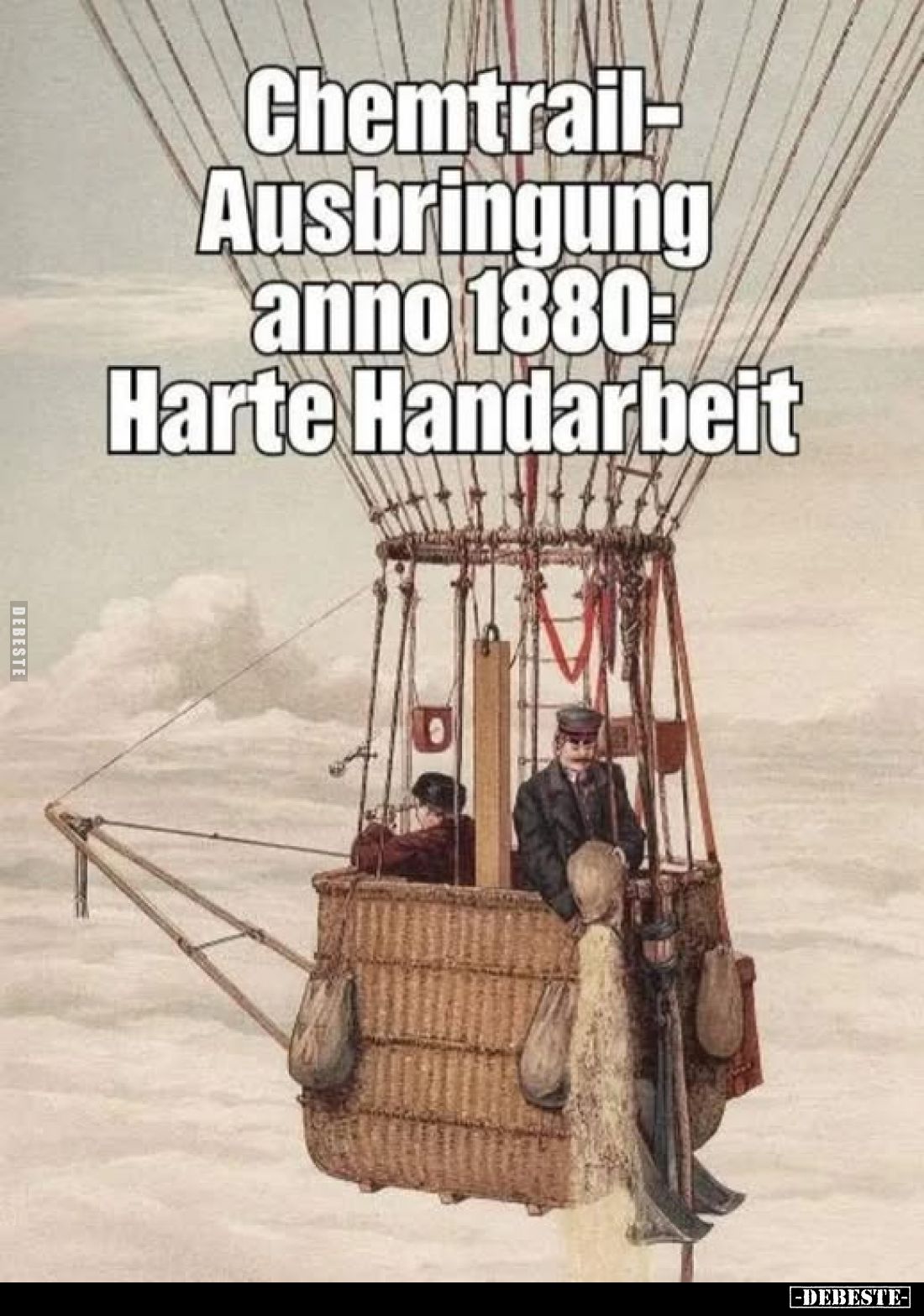 Chemtrail-Ausbringung anno 1880: Harte Handarbeit